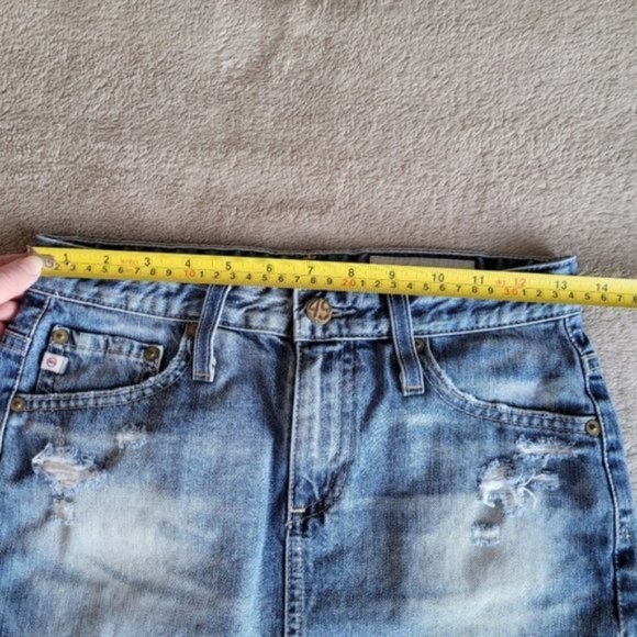 Ag Adriano Goldschmied The Erin distressed denim skirt - Picture 9 of 11